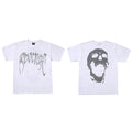 Tide brand REVENGE short sleeved high street American couple loose keel smoke skull lightning letter hip-hop T-shirt (10)