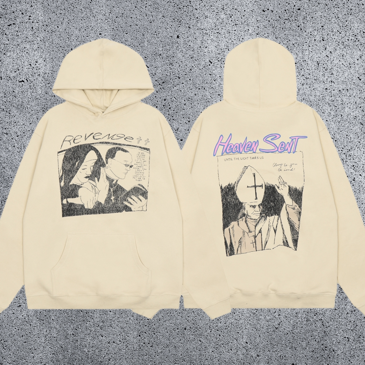 REVENGE hoodie correct version letter skull keel print American street fashion brand hip-hop high street hoodie (16)