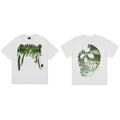 Tide brand REVENGE short sleeved high street American couple loose keel smoke skull lightning letter hip-hop T-shirt (47)