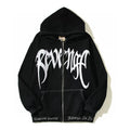 Autumn and Winter New American High Street Revenge Ten Thousand Needle Embroidered Coat with Velvet Cardigan Zipper Hoodie Hoodie (1)