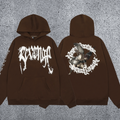 REVENGE hoodie correct version letter skull keel print American street fashion brand hip-hop high street hoodie (14)