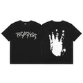 Tide brand REVENGE short sleeved high street American couple loose keel smoke skull lightning letter hip-hop T-shirt (70)