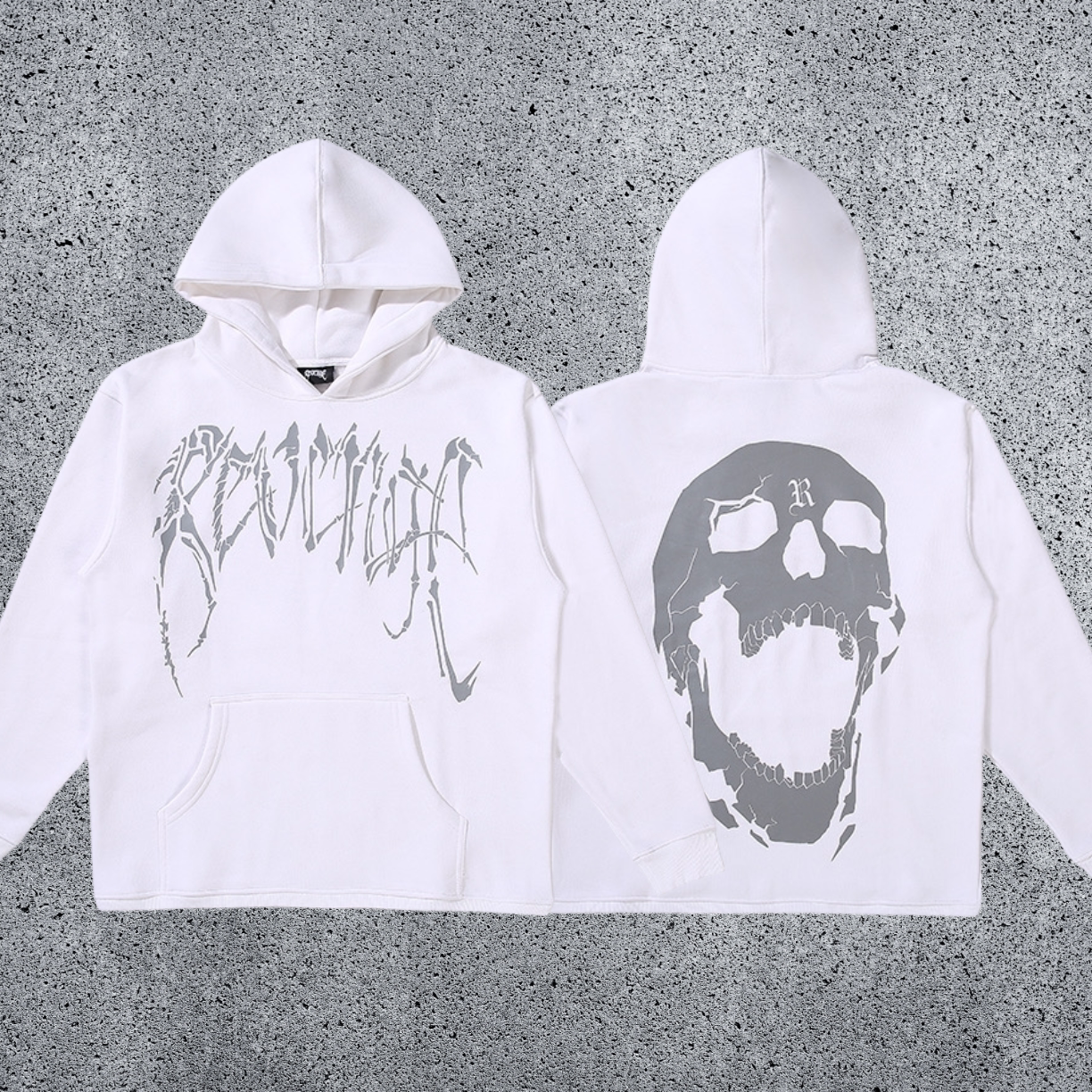 REVENGE hoodie correct version letter skull keel print American street fashion brand hip-hop high street hoodie (47)