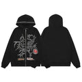 Revenge jacket with embroidered letters and logo for autumn and winter, zipper cardigan, sweatshirt, men's and women's loose casual hoodie, trendy (9)
