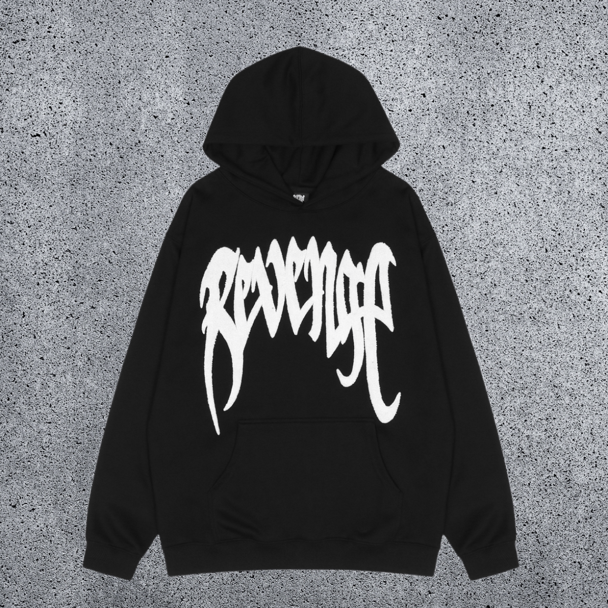 REVENGE hoodie correct version letter skull keel print American street fashion brand hip-hop high street hoodie (56)