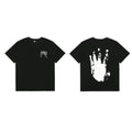 Tide brand REVENGE short sleeved high street American couple loose keel smoke skull lightning letter hip-hop T-shirt (19)