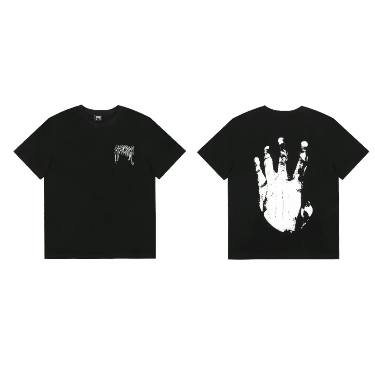 Tide brand REVENGE short sleeved high street American couple loose keel smoke skull lightning letter hip-hop T-shirt (19)