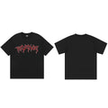 Tide brand REVENGE short sleeved high street American couple loose keel smoke skull lightning letter hip-hop T-shirt (72)