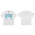 Tide brand REVENGE short sleeved high street American couple loose keel smoke skull lightning letter hip-hop T-shirt (63)