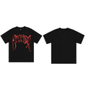 Tide brand REVENGE short sleeved high street American couple loose keel smoke skull lightning letter hip-hop T-shirt (28)
