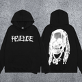REVENGE hoodie correct version letter skull keel print American street fashion brand hip-hop high street hoodie (51)