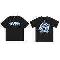 Tide brand REVENGE short sleeved high street American couple loose keel smoke skull lightning letter hip-hop T-shirt (73)