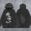 REVENGE hoodie correct version letter skull keel print American street fashion brand hip-hop high street hoodie (32)