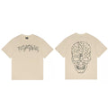 Tide brand REVENGE short sleeved high street American couple loose keel smoke skull lightning letter hip-hop T-shirt (34)
