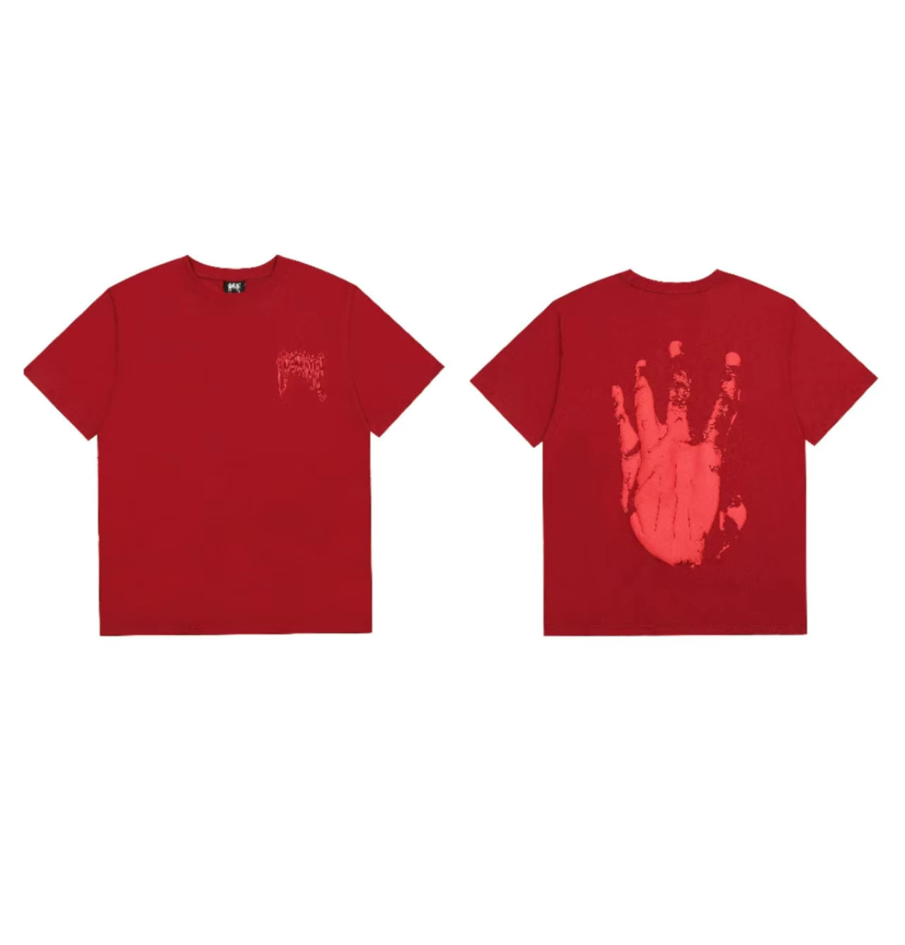 Tide brand REVENGE short sleeved high street American couple loose keel smoke skull lightning letter hip-hop T-shirt (18)