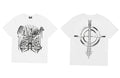Tide brand REVENGE short sleeved high street American couple loose keel smoke skull lightning letter hip-hop T-shirt (37)