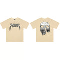Tide brand REVENGE short sleeved high street American couple loose keel smoke skull lightning letter hip-hop T-shirt (67)