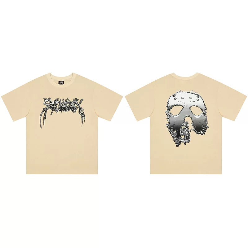 Tide brand REVENGE short sleeved high street American couple loose keel smoke skull lightning letter hip-hop T-shirt (67)