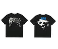 Tide brand REVENGE short sleeved high street American couple loose keel smoke skull lightning letter hip-hop T-shirt (3)