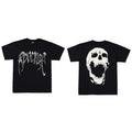 Tide brand REVENGE short sleeved high street American couple loose keel smoke skull lightning letter hip-hop T-shirt (9)