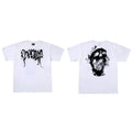 Tide brand REVENGE short sleeved high street American couple loose keel smoke skull lightning letter hip-hop T-shirt (13)
