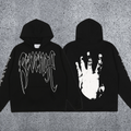 REVENGE hoodie correct version letter skull keel print American street fashion brand hip-hop high street hoodie (36)