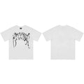 Tide brand REVENGE short sleeved high street American couple loose keel smoke skull lightning letter hip-hop T-shirt (29)