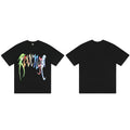 Tide brand REVENGE short sleeved high street American couple loose keel smoke skull lightning letter hip-hop T-shirt (64)