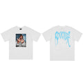 Tide brand REVENGE short sleeved high street American couple loose keel smoke skull lightning letter hip-hop T-shirt (61)