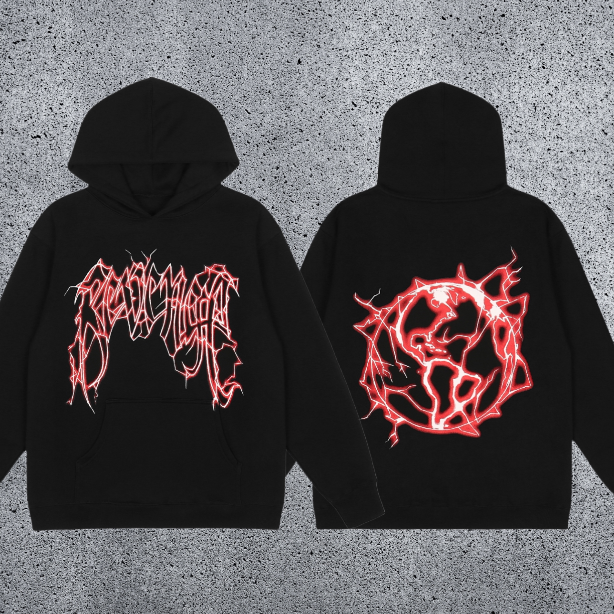 REVENGE hoodie correct version letter skull keel print American street fashion brand hip-hop high street hoodie (40)