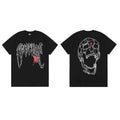Tide brand REVENGE short sleeved high street American couple loose keel smoke skull lightning letter hip-hop T-shirt (21)