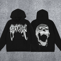 REVENGE hoodie correct version letter skull keel print American street fashion brand hip-hop high street hoodie (38)