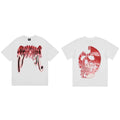 Tide brand REVENGE short sleeved high street American couple loose keel smoke skull lightning letter hip-hop T-shirt (43)
