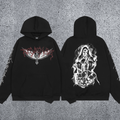 REVENGE hoodie correct version letter skull keel print American street fashion brand hip-hop high street hoodie (15)