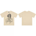 Tide brand REVENGE short sleeved high street American couple loose keel smoke skull lightning letter hip-hop T-shirt (51)
