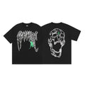 Tide brand REVENGE short sleeved high street American couple loose keel smoke skull lightning letter hip-hop T-shirt (24)