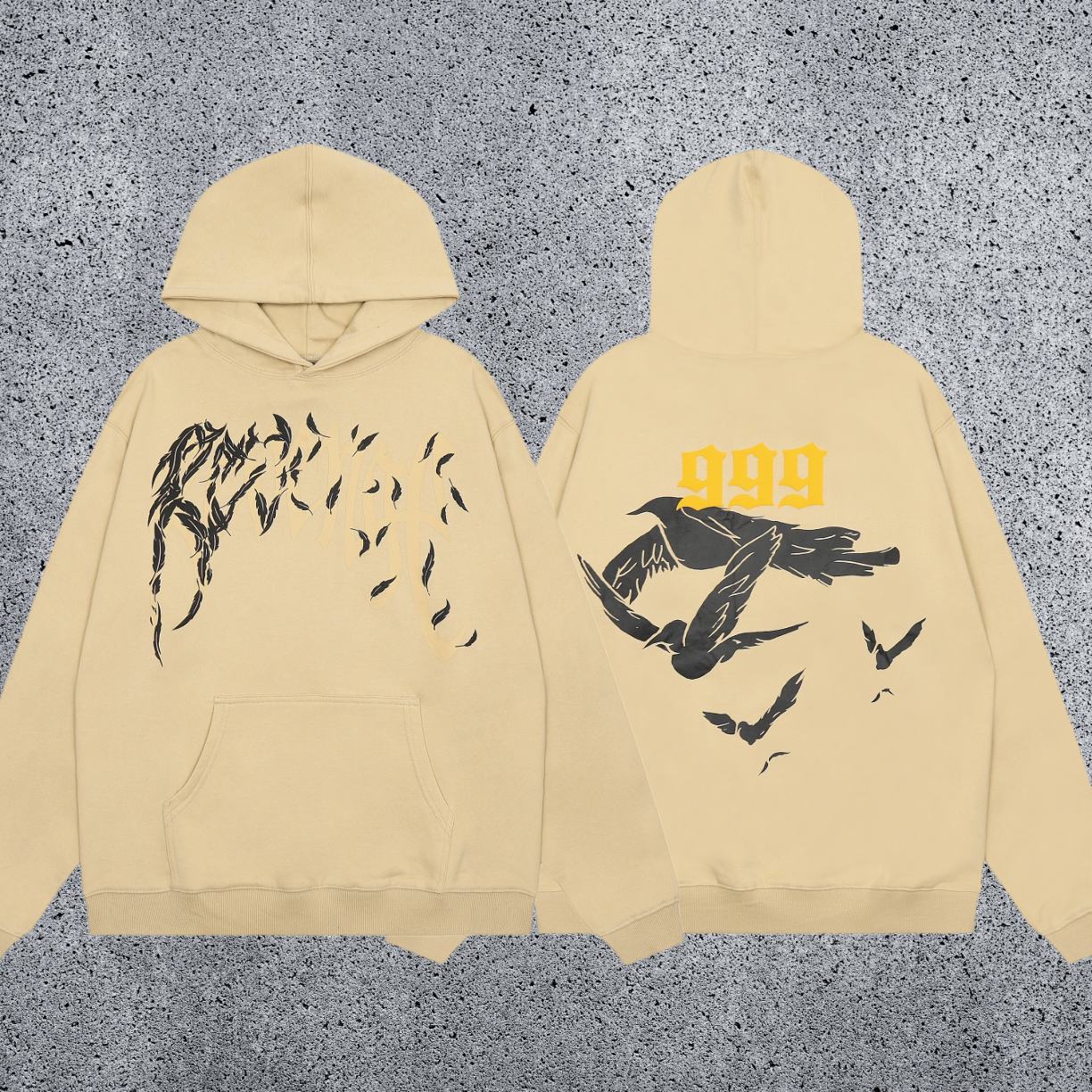 REVENGE hoodie correct version letter skull keel print American street fashion brand hip-hop high street hoodie (6)