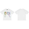 Tide brand REVENGE short sleeved high street American couple loose keel smoke skull lightning letter hip-hop T-shirt (65)