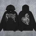 REVENGE hoodie correct version letter skull keel print American street fashion brand hip-hop high street hoodie (2)