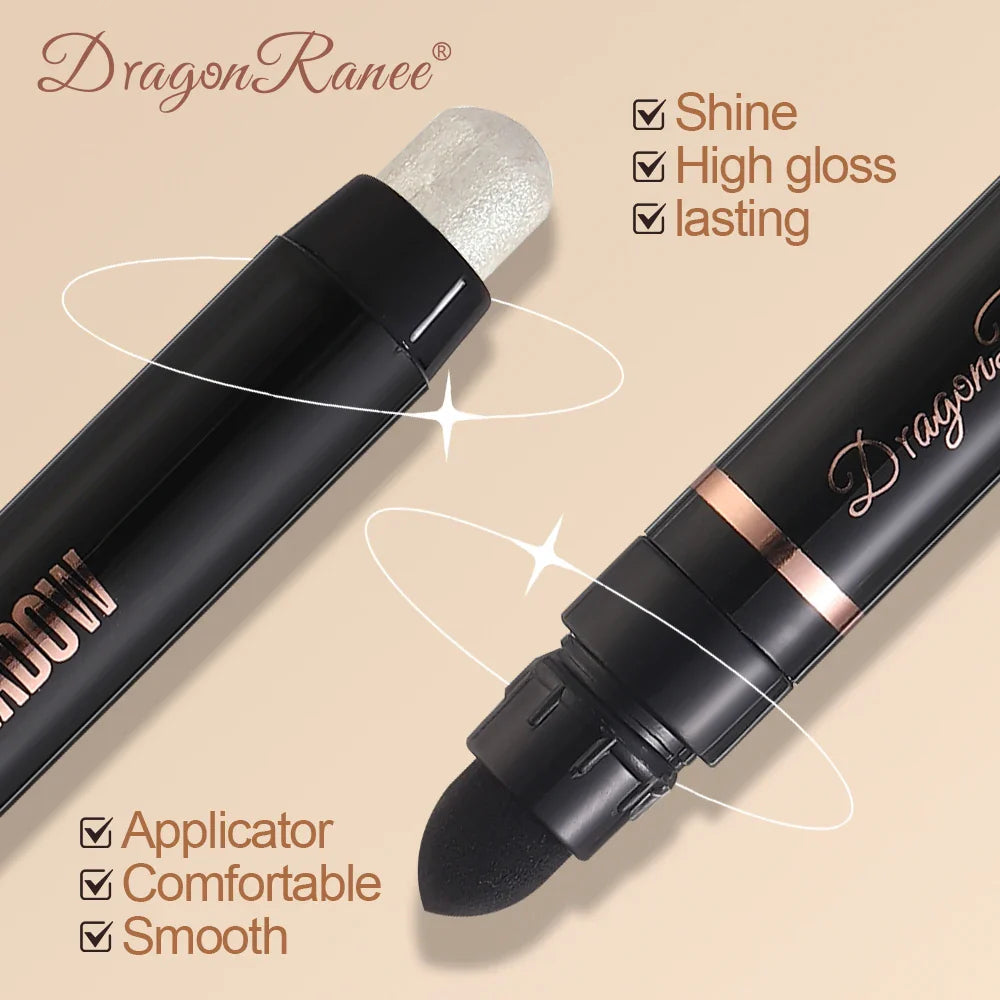 Double Head Pearlescent Eyeshadow Pencil Waterproof Glitter Metallic Blue Green Eye Shadow Makeup Pigment White Eyes Highlighter