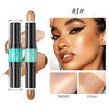 QIBEST Highlighting&Bronzer Stick Face Brightening Blusher Rouge Concealer Pen Long Lasting Highlight Contouring Blush Makeup