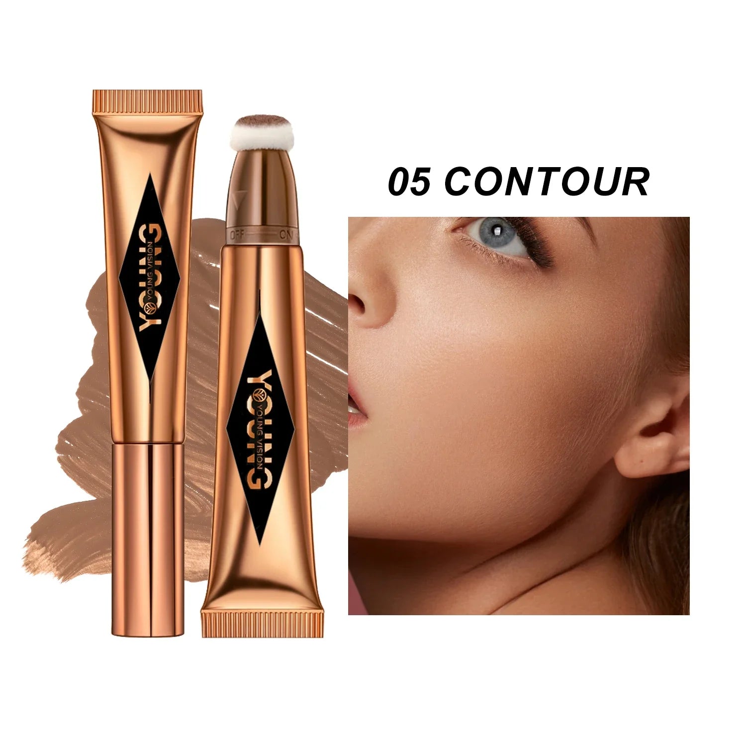 6-colour cushion cotton blush, skin-friendly highlighter that is not irritating, blends naturally without clumping.
