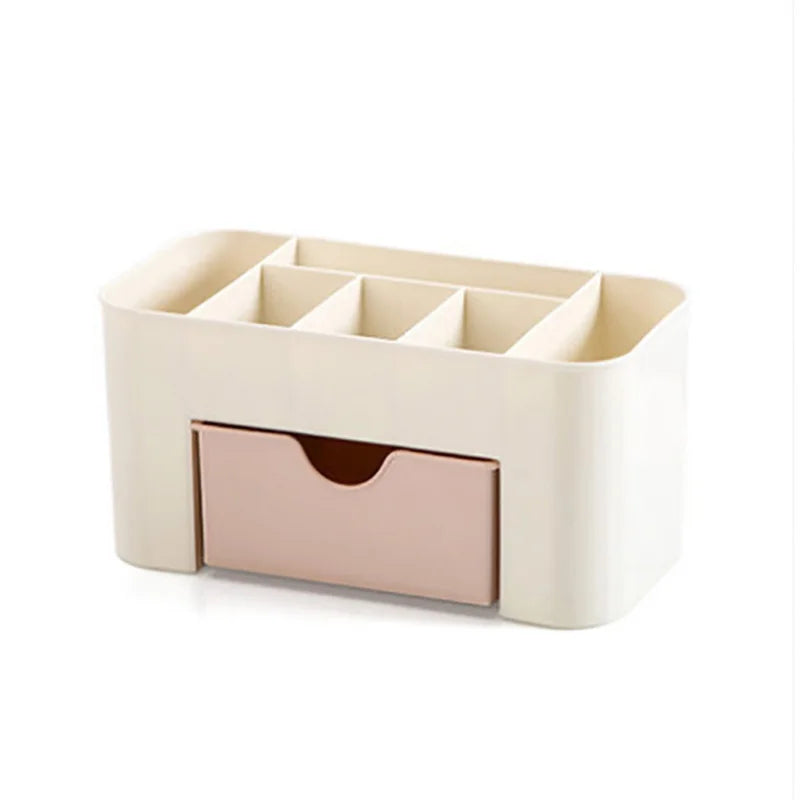 Double Layer Plastic Makeup Organizers Storage Box Cosmetic Drawers