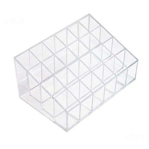 Acrylic Clear 40 Grid Lipstick Holder Stand Case Makeup Organizer