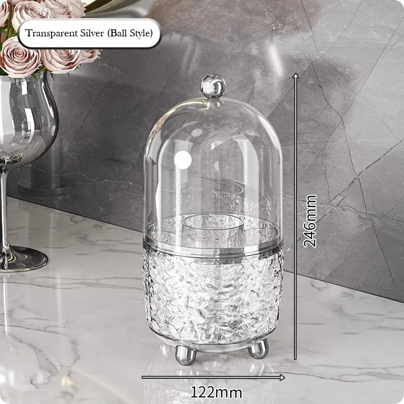 360° Rotating Makeup Brushes Holder Portable Desktop Cosmetic Organizer