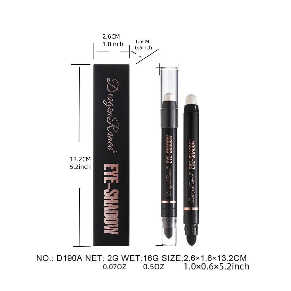 Double Head Pearlescent Eyeshadow Pencil Waterproof Glitter Metallic Blue Green Eye Shadow Makeup Pigment White Eyes Highlighter