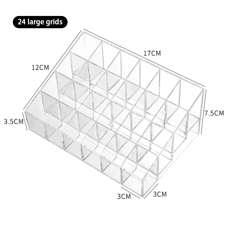 Transparent Makeup Organizer Box - 9/24/36/40 Grids