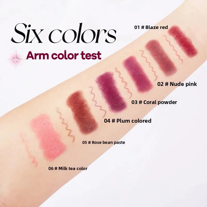 Matte Lip Liner Lipstick 2 In 1 Pen Long Wearing Non Transfer Sexy Red Rotating Double Headed Makeup Cosmetics