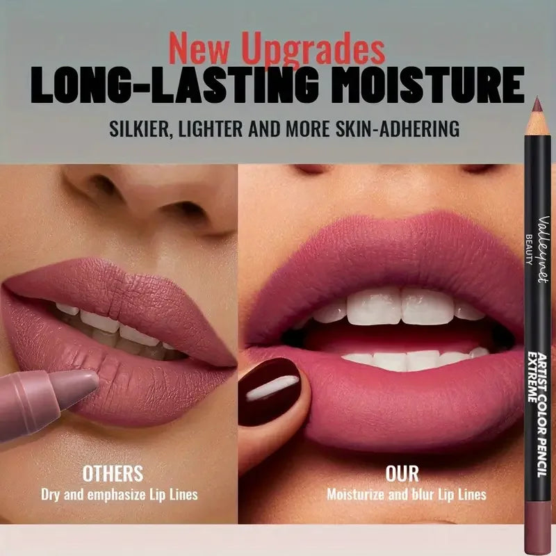 2pcs/Set Matte Velvet Lipstick - Long-lasting waterproof high-saturation non-sticky formula, deep berry tones, pink  pink tones