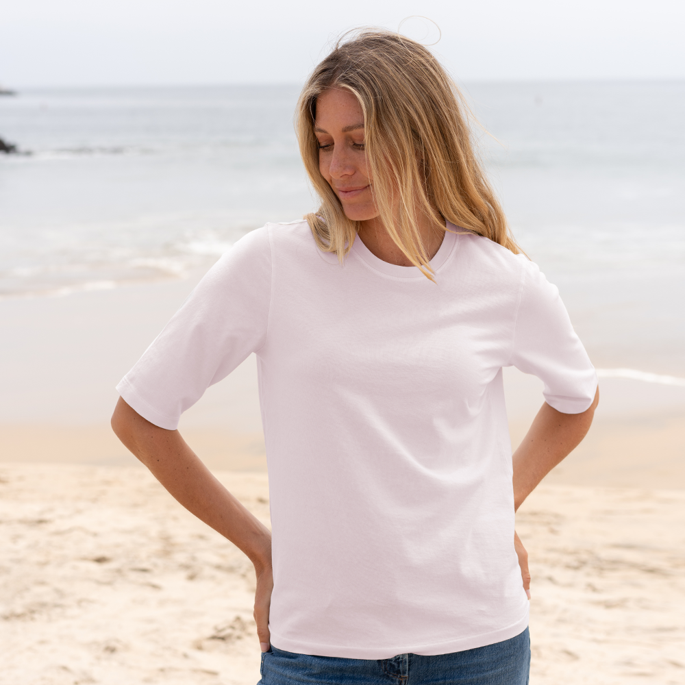 Womens Elbow Sleeve Crew Neck